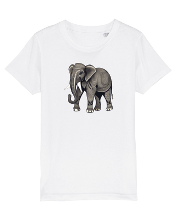 ELEFANT 3 -  INDIAN -  TRIBAL White