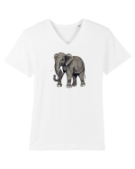 ELEFANT 3 -  INDIAN -  TRIBAL Tricou mânecă scurtă guler V Bărbat Presenter