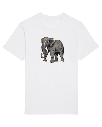 ELEFANT 3 -  INDIAN -  TRIBAL White