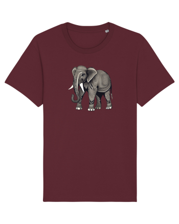 ELEFANT 3 -  INDIAN -  TRIBAL Burgundy
