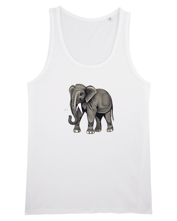 ELEFANT 3 -  INDIAN -  TRIBAL White
