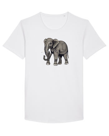ELEFANT 3 -  INDIAN -  TRIBAL White