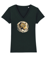 LEOPARD 2 Tricou mânecă scurtă guler V Damă Evoker