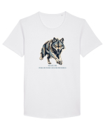 LUP 6 -  WALK LIKE A KING, OR WALK LIKE  U DON`T GIVE A F* WHO THE KING IS Tricou mânecă scurtă guler larg Bărbat Skater