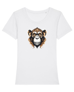 MAIMUTA 1 - CIMPANZEU BONOBO Tricou mânecă scurtă guler larg fitted Damă Expresser