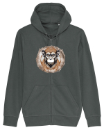 MAIMUTA 4-  MACAC - AFRICA Hanorac cu fermoar Unisex Connector