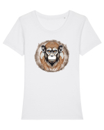 MAIMUTA 4-  MACAC - AFRICA Tricou mânecă scurtă guler larg fitted Damă Expresser