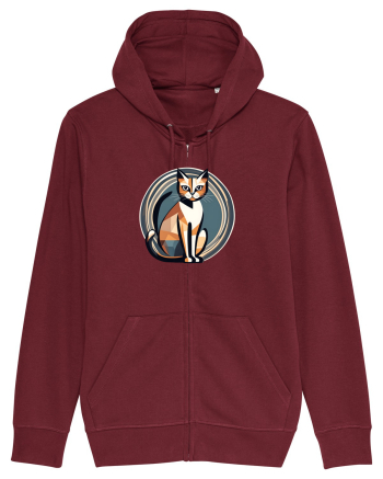 PISICA Art Deco  2 Burgundy
