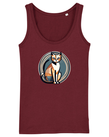 PISICA Art Deco  2 Burgundy