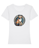 PISICA Art Deco  2 Tricou mânecă scurtă guler larg fitted Damă Expresser