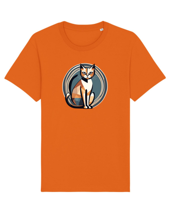 PISICA Art Deco  2 Bright Orange