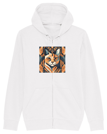 PISICA Arta Geometrica - Cubism White