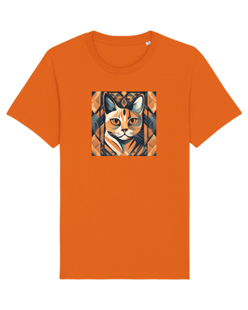PISICA Arta Geometrica - Cubism Bright Orange
