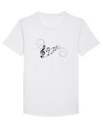 Music waves Tricou mânecă scurtă guler larg Bărbat Skater
