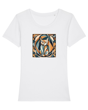 PISICA Arta Geometrica - Cubism 2 White