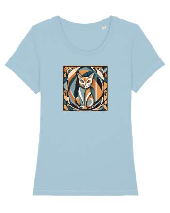 PISICA Arta Geometrica - Cubism 2 Sky Blue