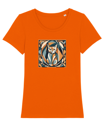 PISICA Arta Geometrica - Cubism 2 Bright Orange
