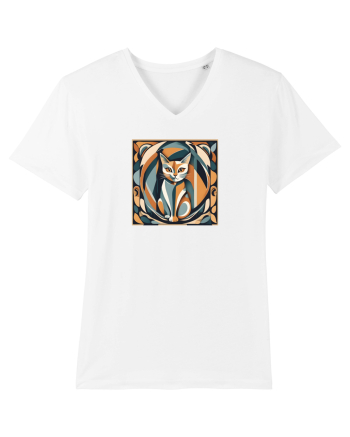 PISICA Arta Geometrica - Cubism 2 White
