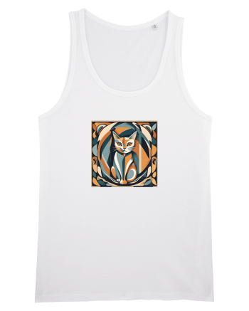PISICA Arta Geometrica - Cubism 2 White