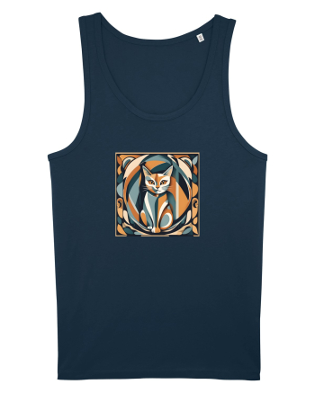 PISICA Arta Geometrica - Cubism 2 Navy