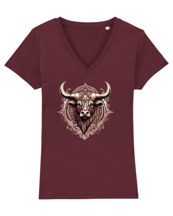 TAUR - SIMBOL PUTERE  arta ornamentala 2 Burgundy