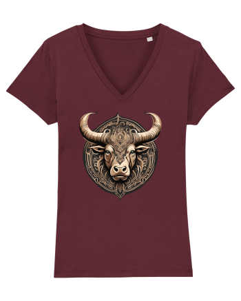 TAUR - SIMBOL PUTERE  arta ornamentala 3 Burgundy