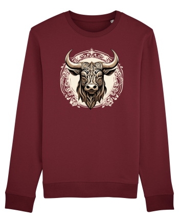 TAUR - SIMBOL PUTERE  arta ornamentala 4 Burgundy