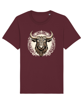 TAUR - SIMBOL PUTERE  arta ornamentala 4 Burgundy
