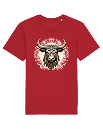 TAUR - SIMBOL PUTERE  arta ornamentala 4 Red