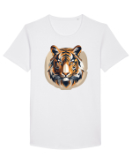 TIGRU - SIMBOL PUTERE  3 Tricou mânecă scurtă guler larg Bărbat Skater
