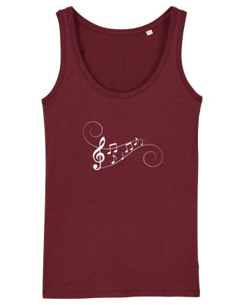 Music waves Burgundy