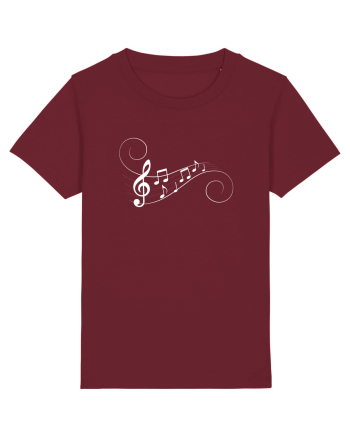 Music waves Burgundy