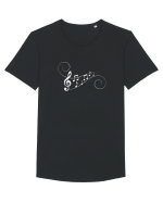 Music waves Tricou mânecă scurtă guler larg Bărbat Skater