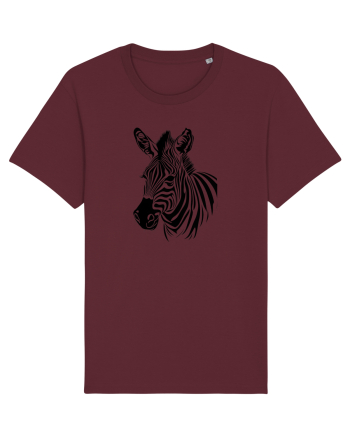 ZEBRA monocrom - alb / negru Burgundy
