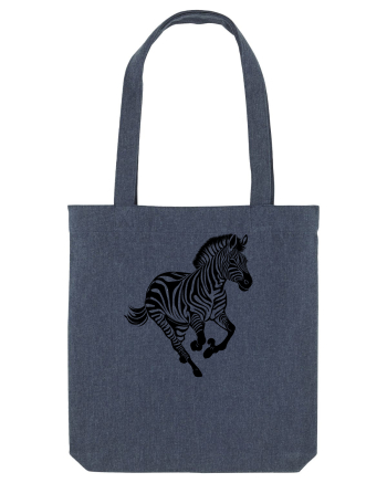 ZEBRA alergand  - monocrom - alb / negru Midnight Blue