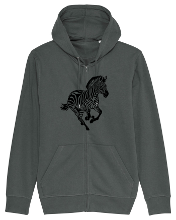 ZEBRA alergand  - monocrom - alb / negru Anthracite