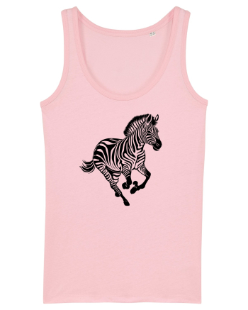 ZEBRA alergand  - monocrom - alb / negru Cotton Pink