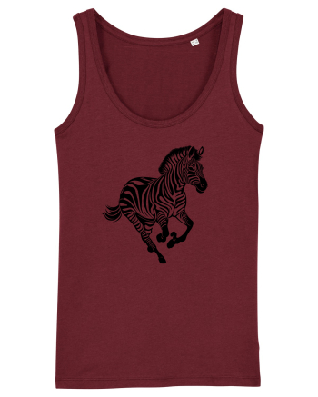 ZEBRA alergand  - monocrom - alb / negru Burgundy