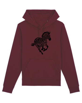 ZEBRA alergand  - monocrom - alb / negru Burgundy