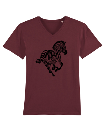 ZEBRA alergand  - monocrom - alb / negru Burgundy