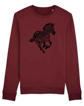 ZEBRA alergand  - monocrom - alb / negru Burgundy
