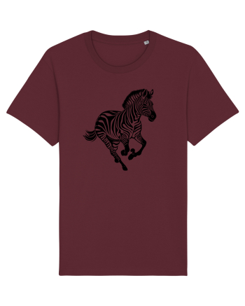 ZEBRA alergand  - monocrom - alb / negru Burgundy