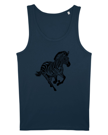ZEBRA alergand  - monocrom - alb / negru Navy