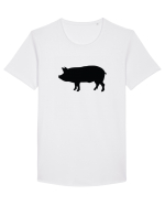 Porc Tricou mânecă scurtă guler larg Bărbat Skater