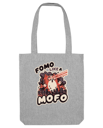 Fomo like a Mofo - Fluffy laser cat Heather Grey