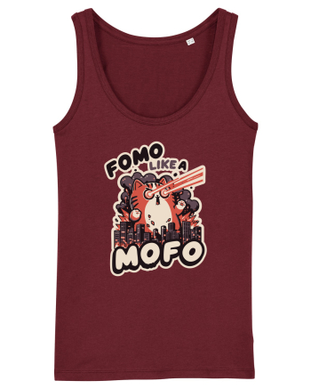 Fomo like a Mofo - Fluffy laser cat Burgundy