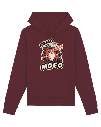 Fomo like a Mofo - Fluffy laser cat Burgundy
