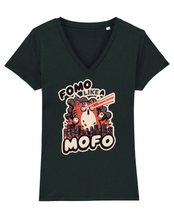 Fomo like a Mofo - Fluffy laser cat Black