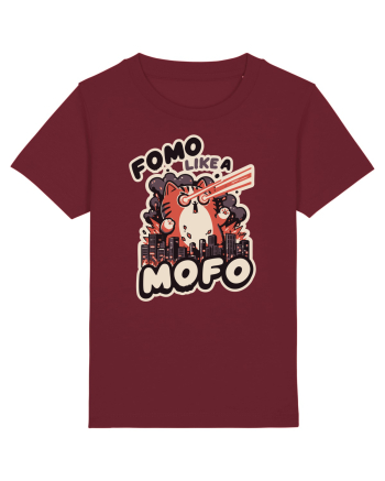 Fomo like a Mofo - Fluffy laser cat Burgundy