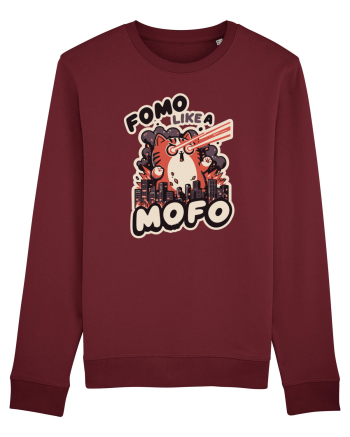 Fomo like a Mofo - Fluffy laser cat Burgundy